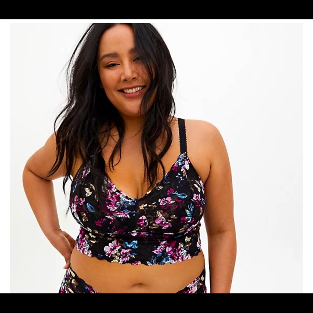 Torrid floral lace bralette